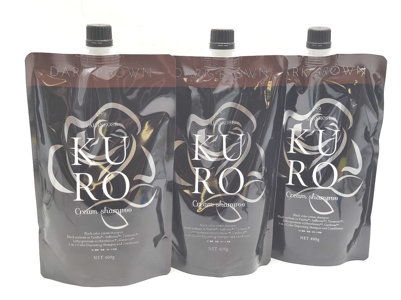 黒シャンプー 3個 KURO VALANLOSE KUROクリームシャンプー | VALANROSE