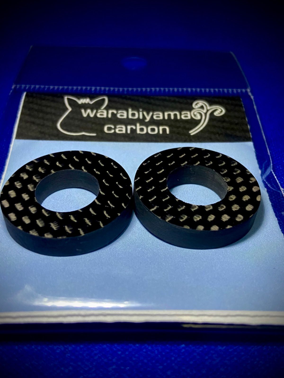 ドライカーボン カーボンアーバー 釣り M12用2枚セット 厚み5.0㎜ 平織