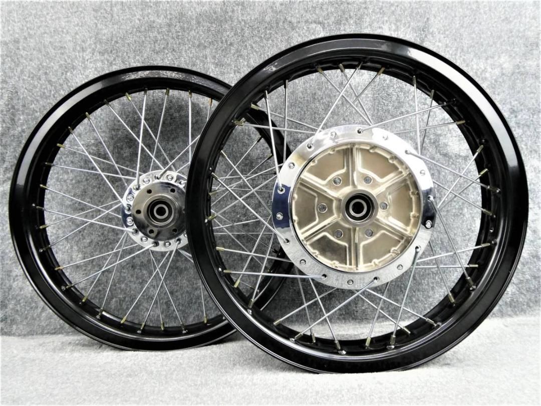 GS400 Hリム スポークホイール ブラック / 黒 銀 - メルカリ