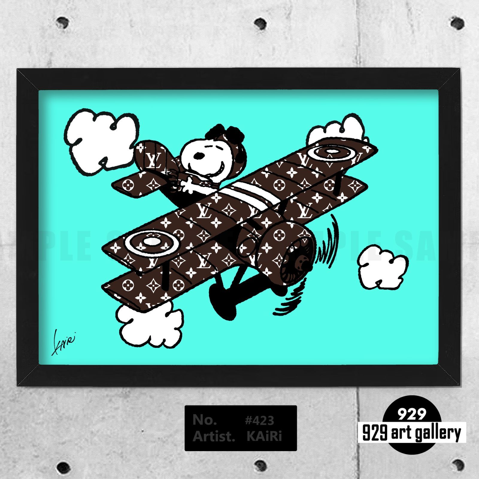 LOUIS VUITTON type☆A4額装済オマージュアートインテリアポスター#423