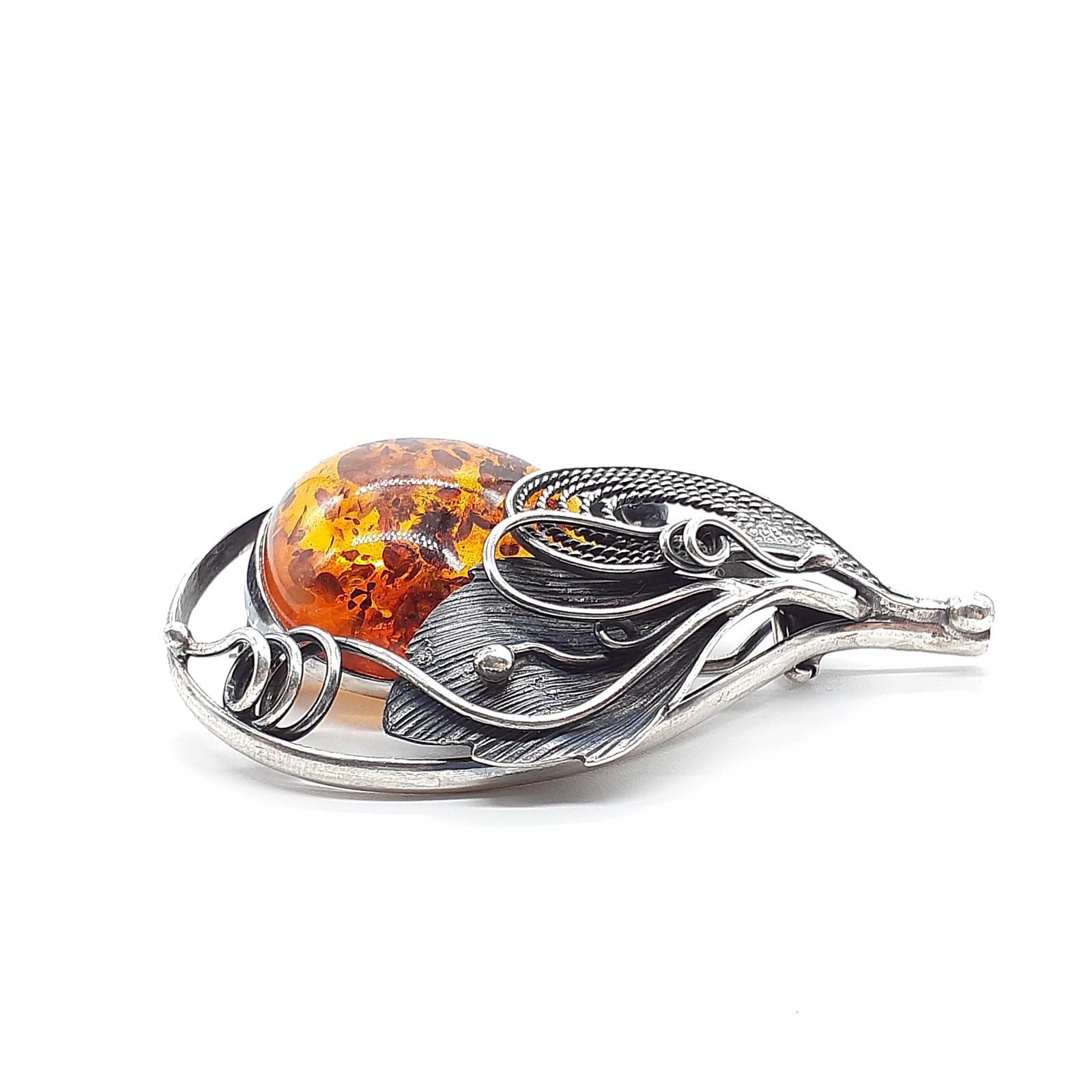 357 シルバーブローチ ツイスト オーバル 925 357 シルバーブローチ