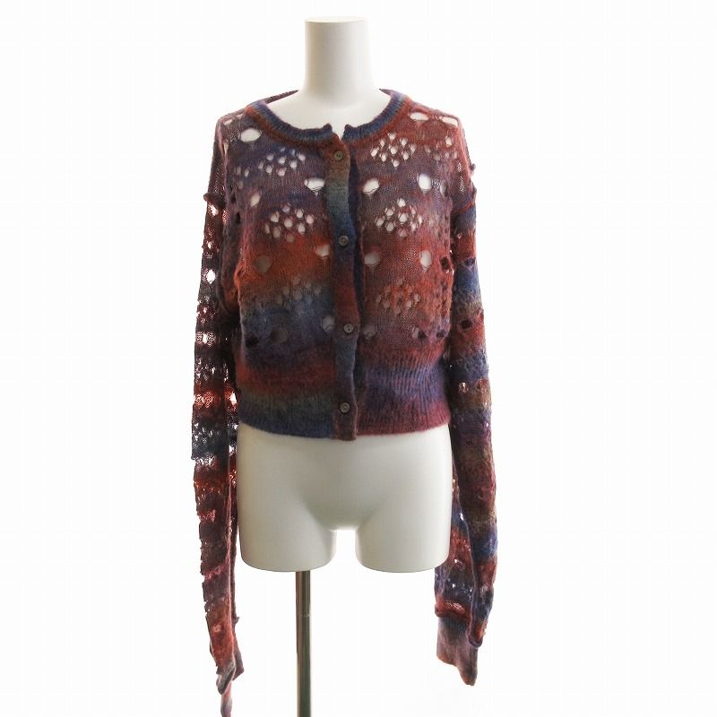 PERVERZE パーバーズ Wmns Holey Pattern Mohair Knit Cardigan