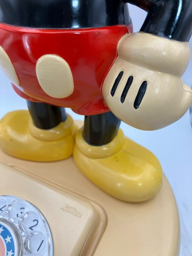 激レア】 レトロ ミッキーマウス ダイヤル式 電話機 - メルカリ