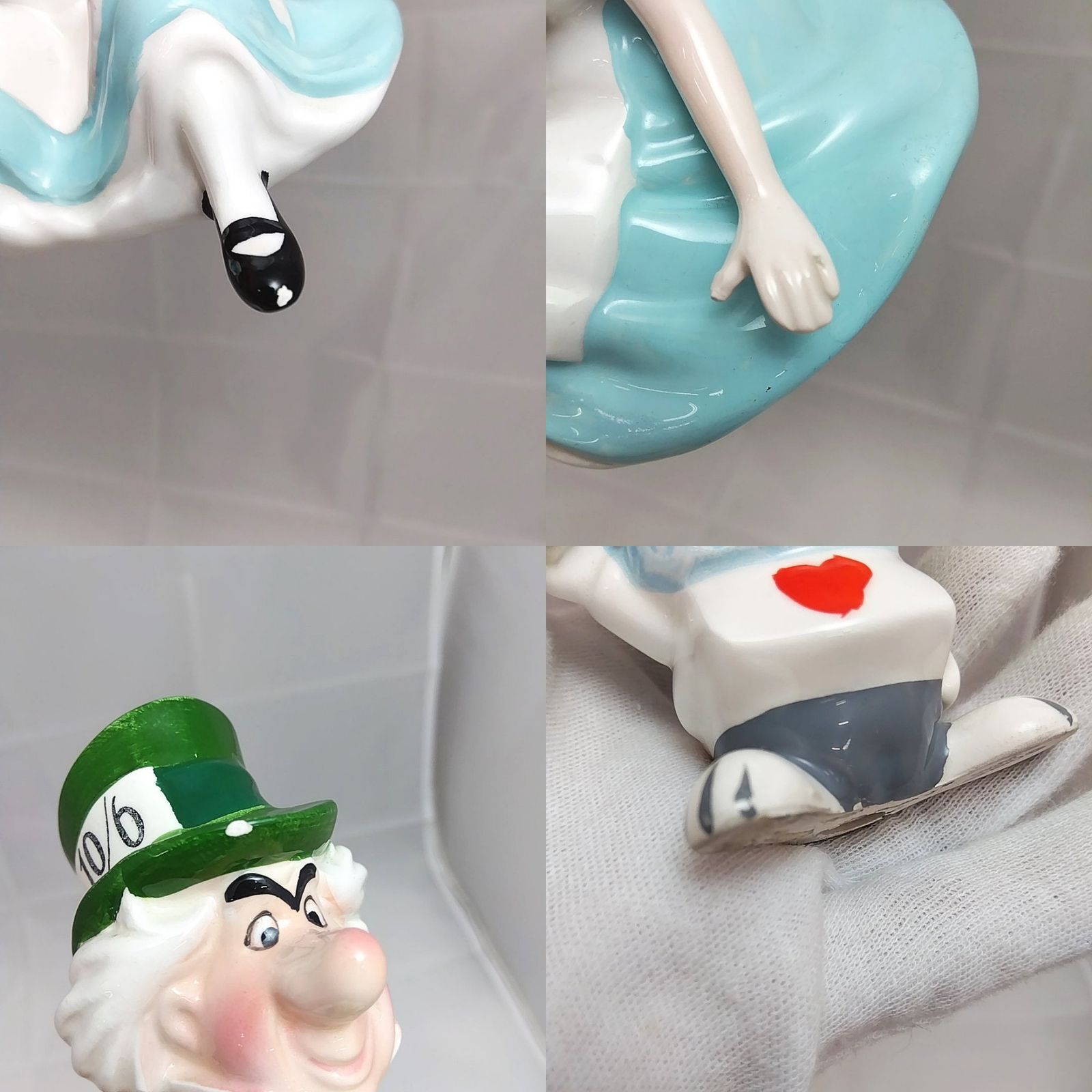 希少 3点セット】 ディズニー 不思議の国のアリス 陶器 置物 アリス