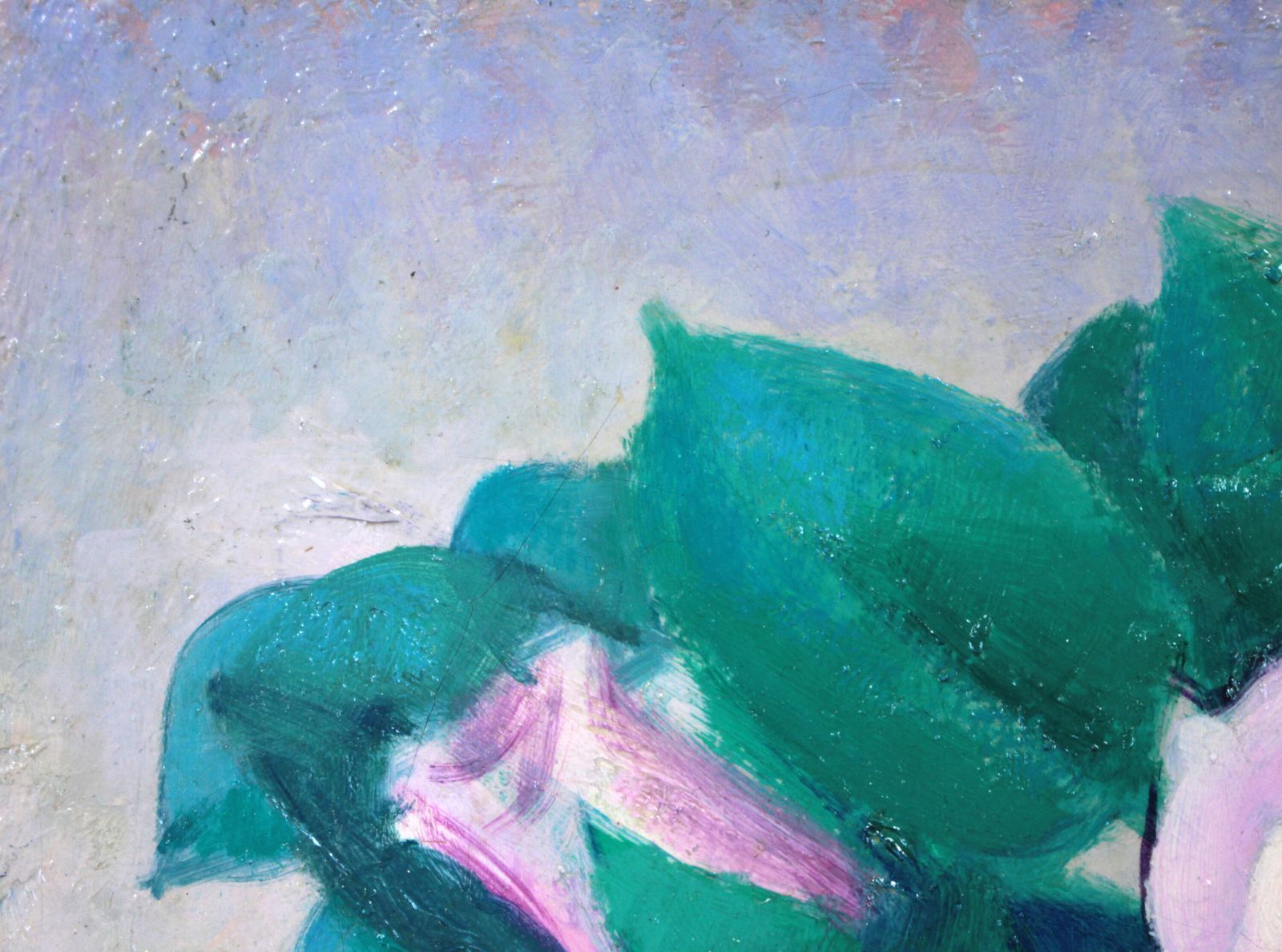 真筆 阿部乙人 油彩画 女性と花 真筆 阿部乙人 油彩画 女性