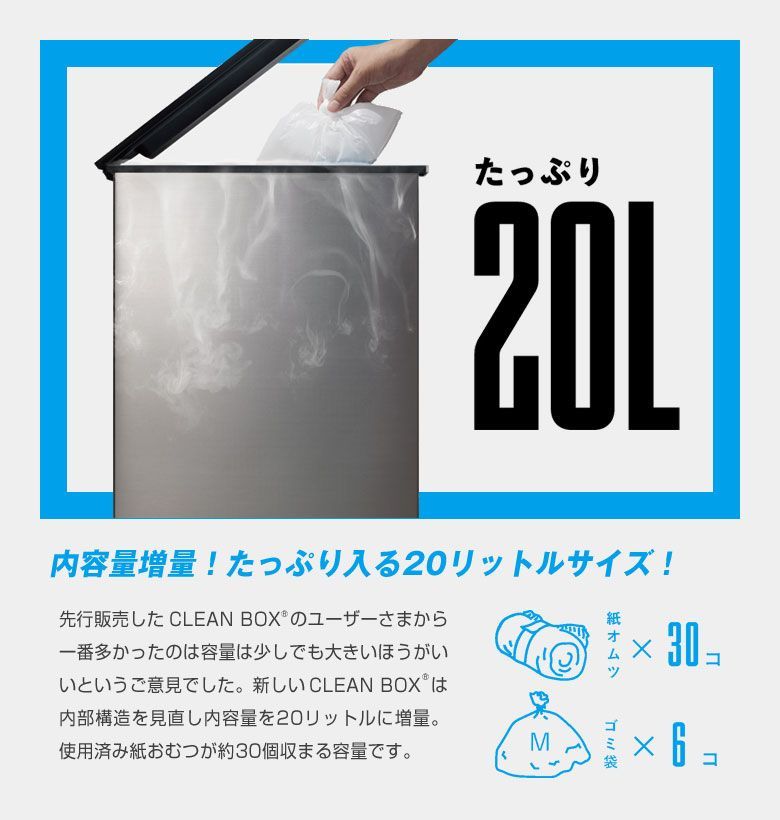 CLEAN BOX 冷やすゴミ箱 冷凍ゴミ箱 20L シルバー ゴミ箱 20L 冷やす