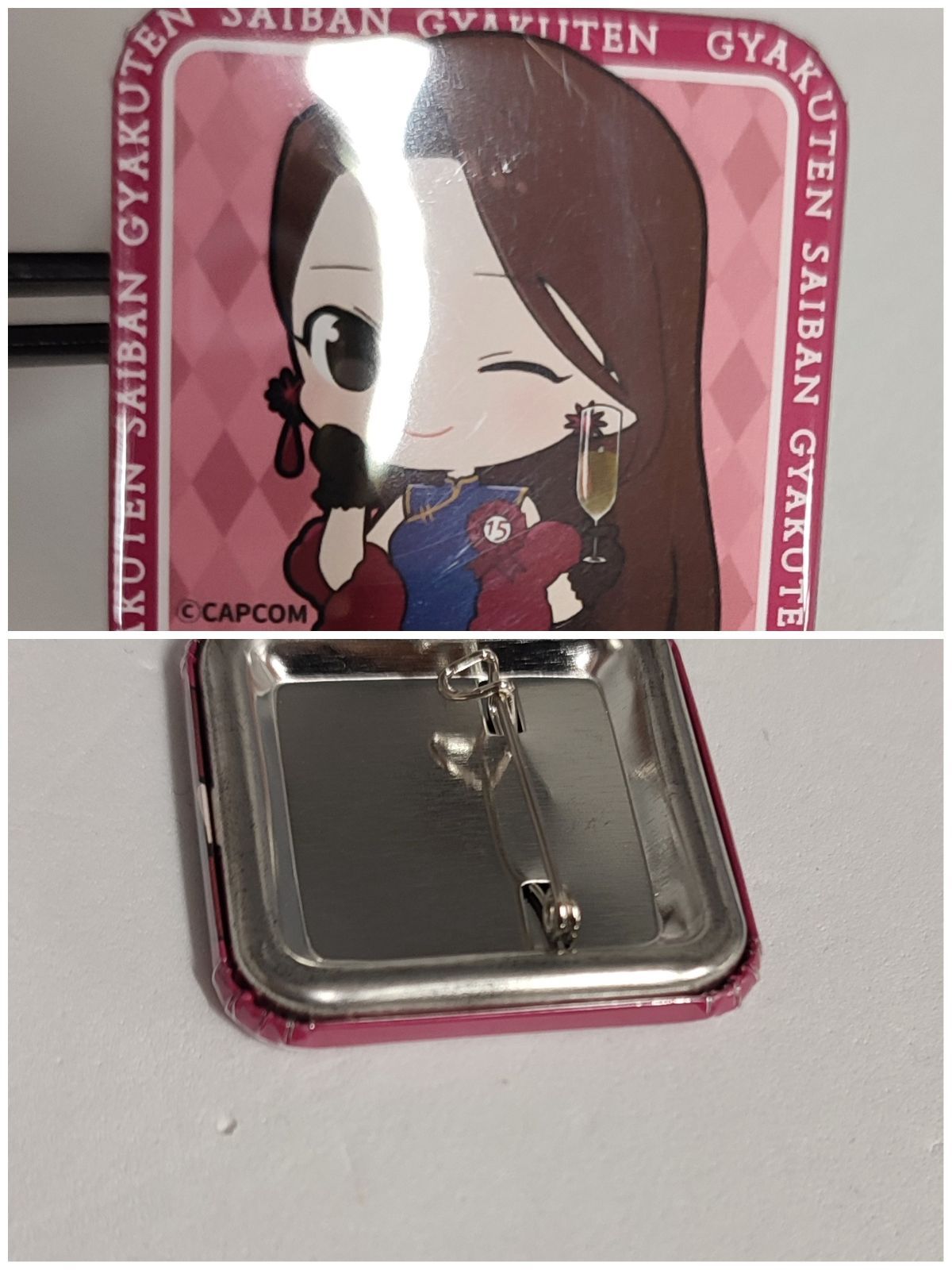 逆転裁判 綾里千尋 逆転裁判画廊 オリジナル 缶バッジ - メルカリ