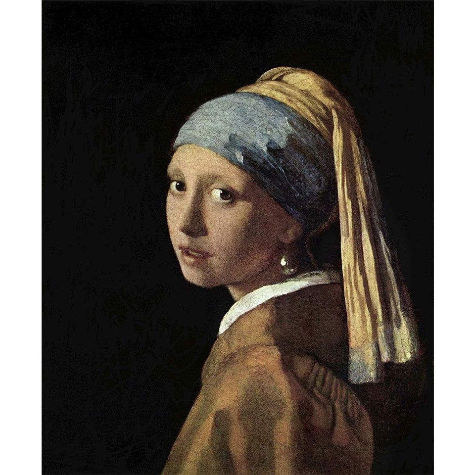 フェルメール 「真珠の耳飾りの少女」キャンバスにジクレー 複製画 額