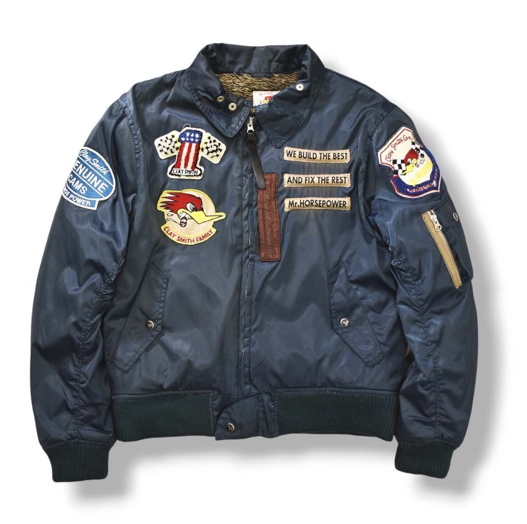 豪華刺繍】 クレイスミス Clay Smith MA-1 フライトジャケット
