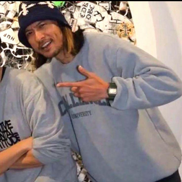 challenger チャレンジャー フリース トレーナー gray L 長瀬智也 同型