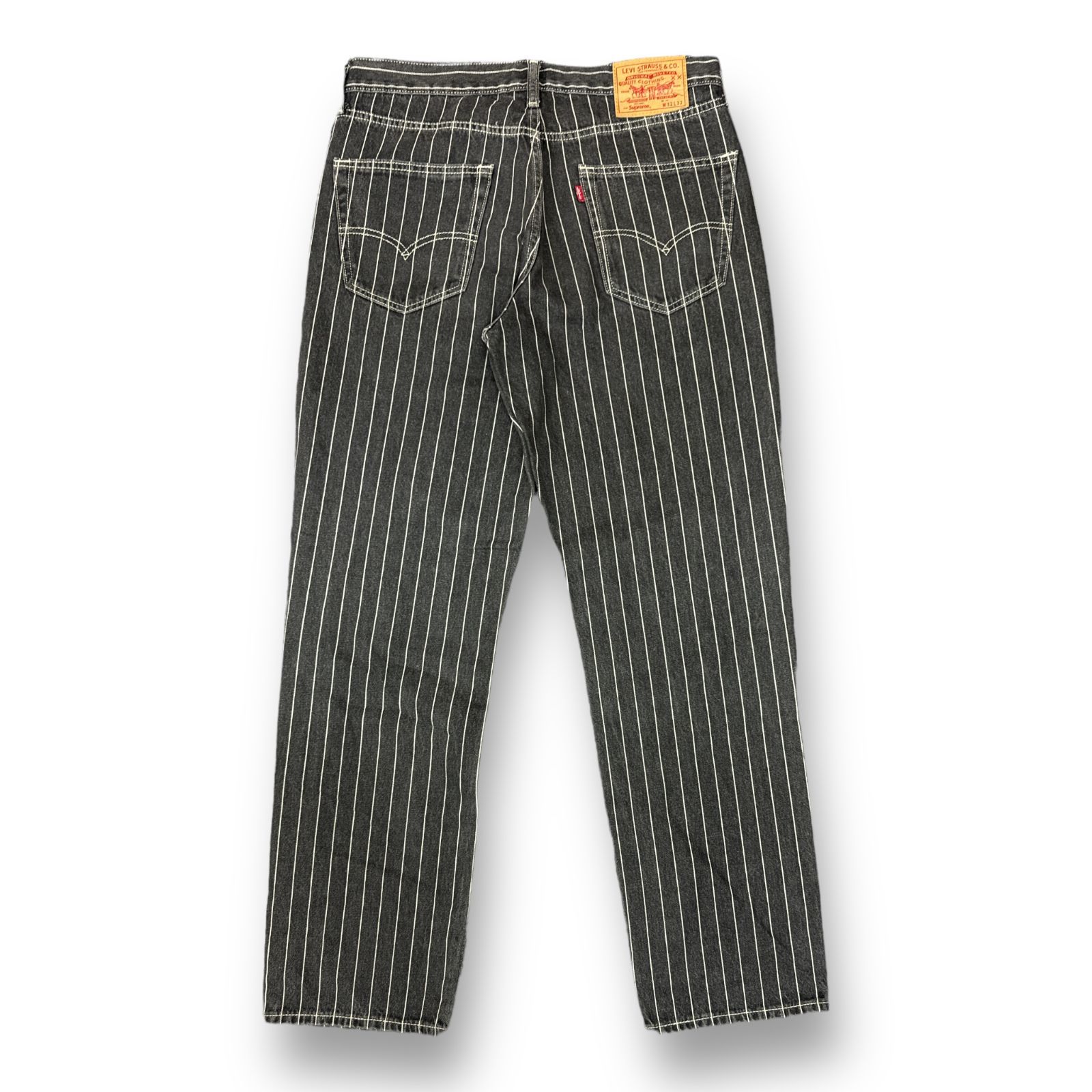 国内正規 Supreme 18SS Levis Pinstripe 550 Jean コラボ ピン