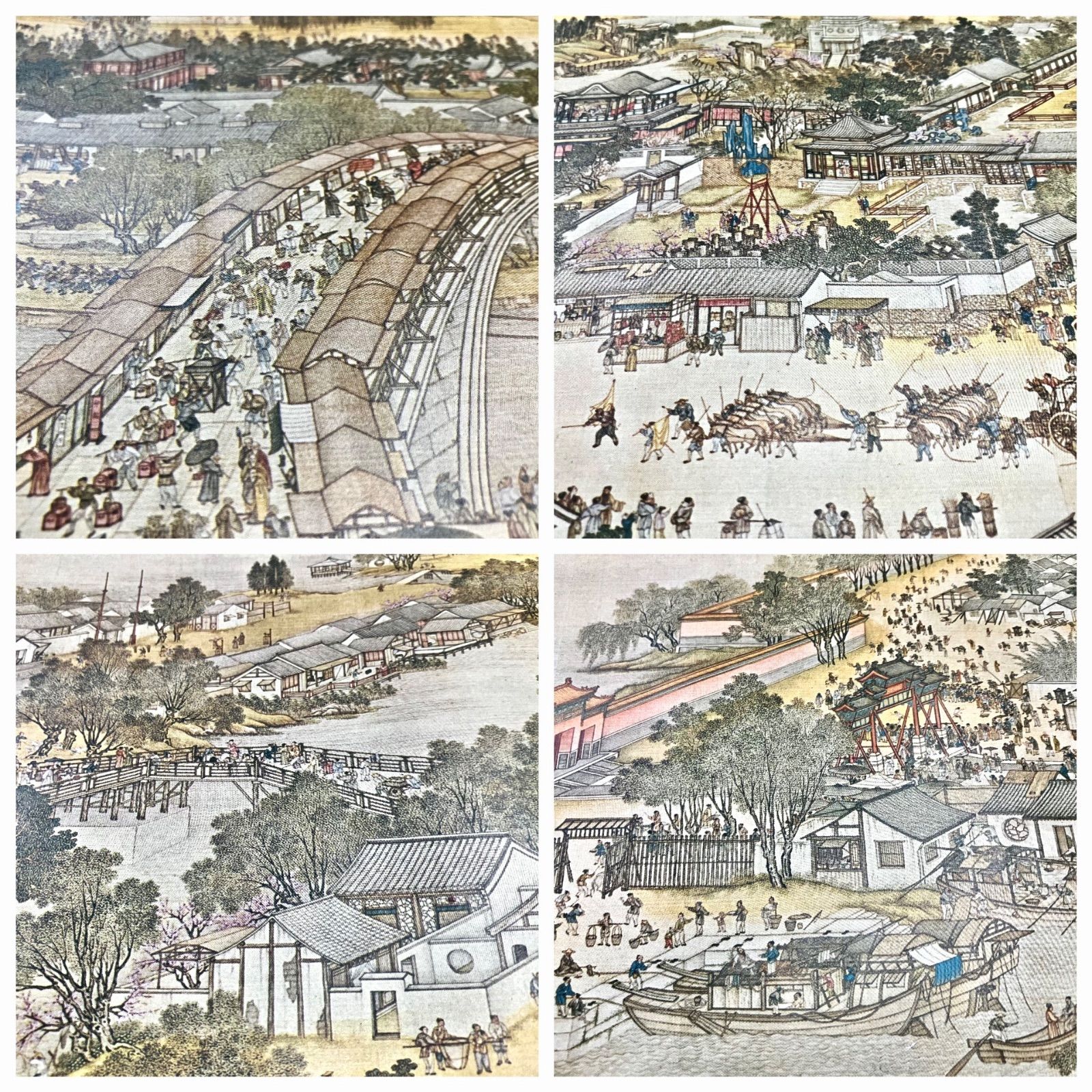 ☆ながめて楽しい絵巻物 ○清院本清明上河図【複製・縮小版】○中国