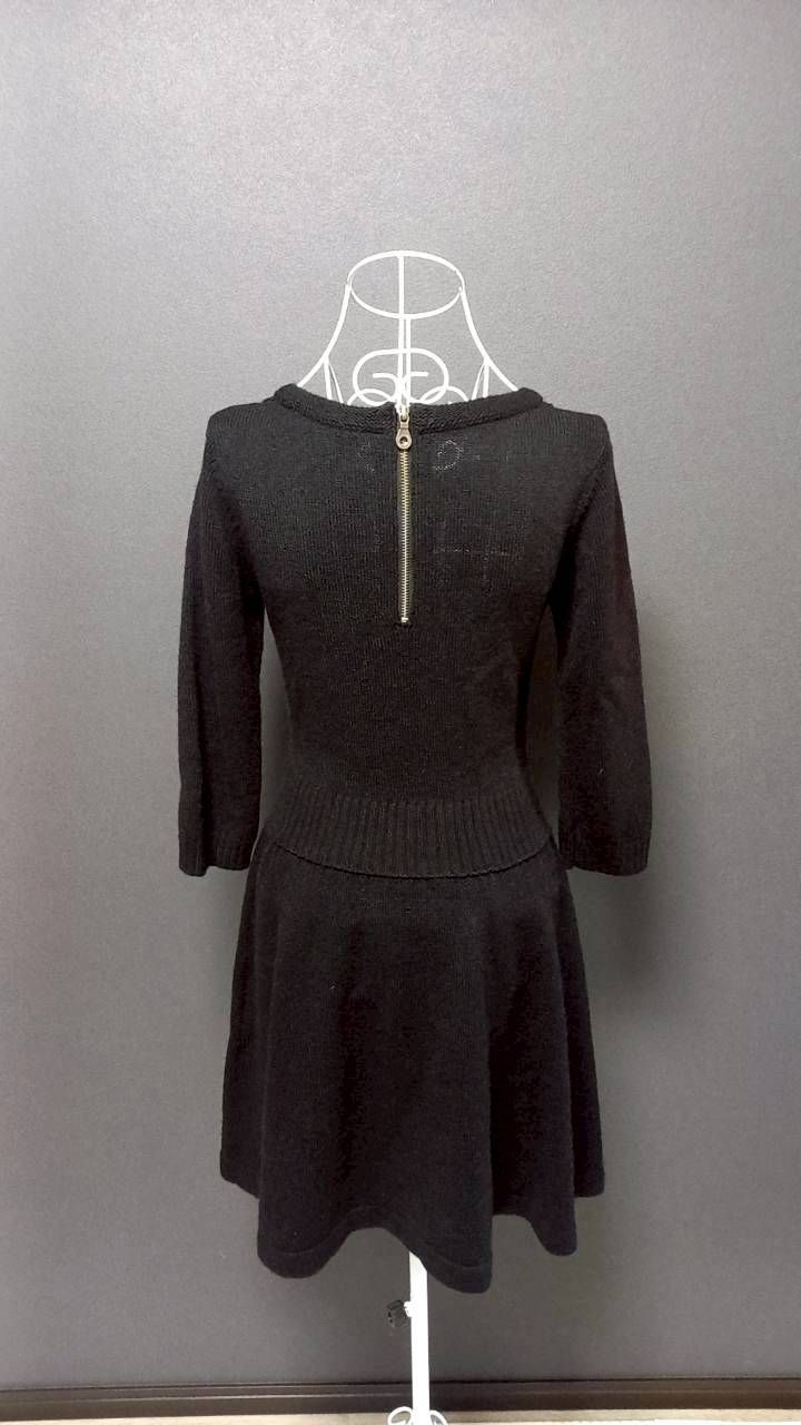 BURBERRY BLUE LABEL バーバリー ケーブルニットワンピース ブラック