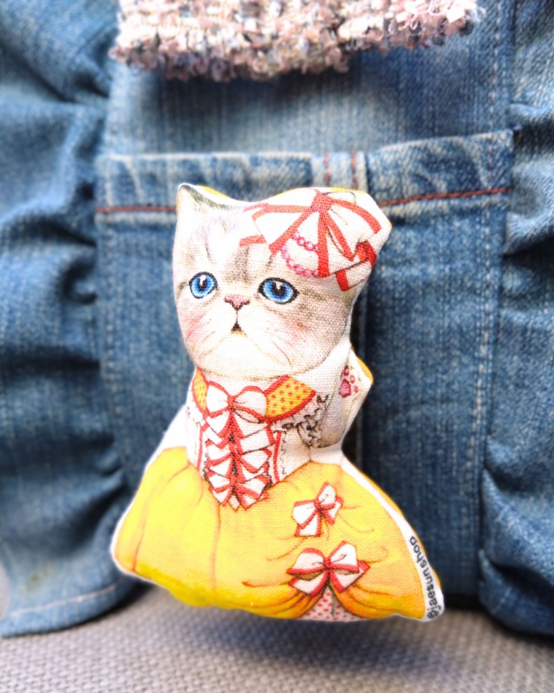 🆕№809【DENIM✖️ルミちゃん🩷キラキラリボン・ふわふわポコポコ