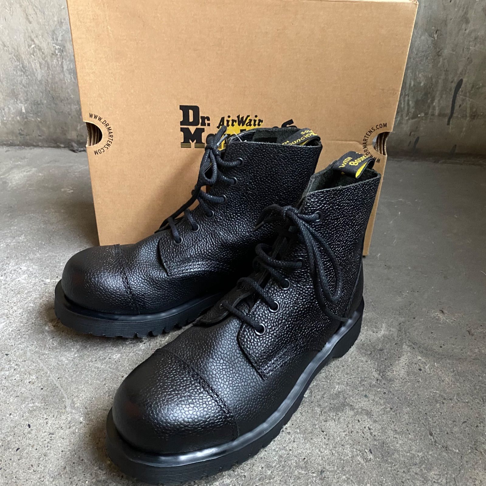 Dr.Martens WALLACE 6Hole Boots WORN MEMMEL GRAIN UK7 26cmドクター