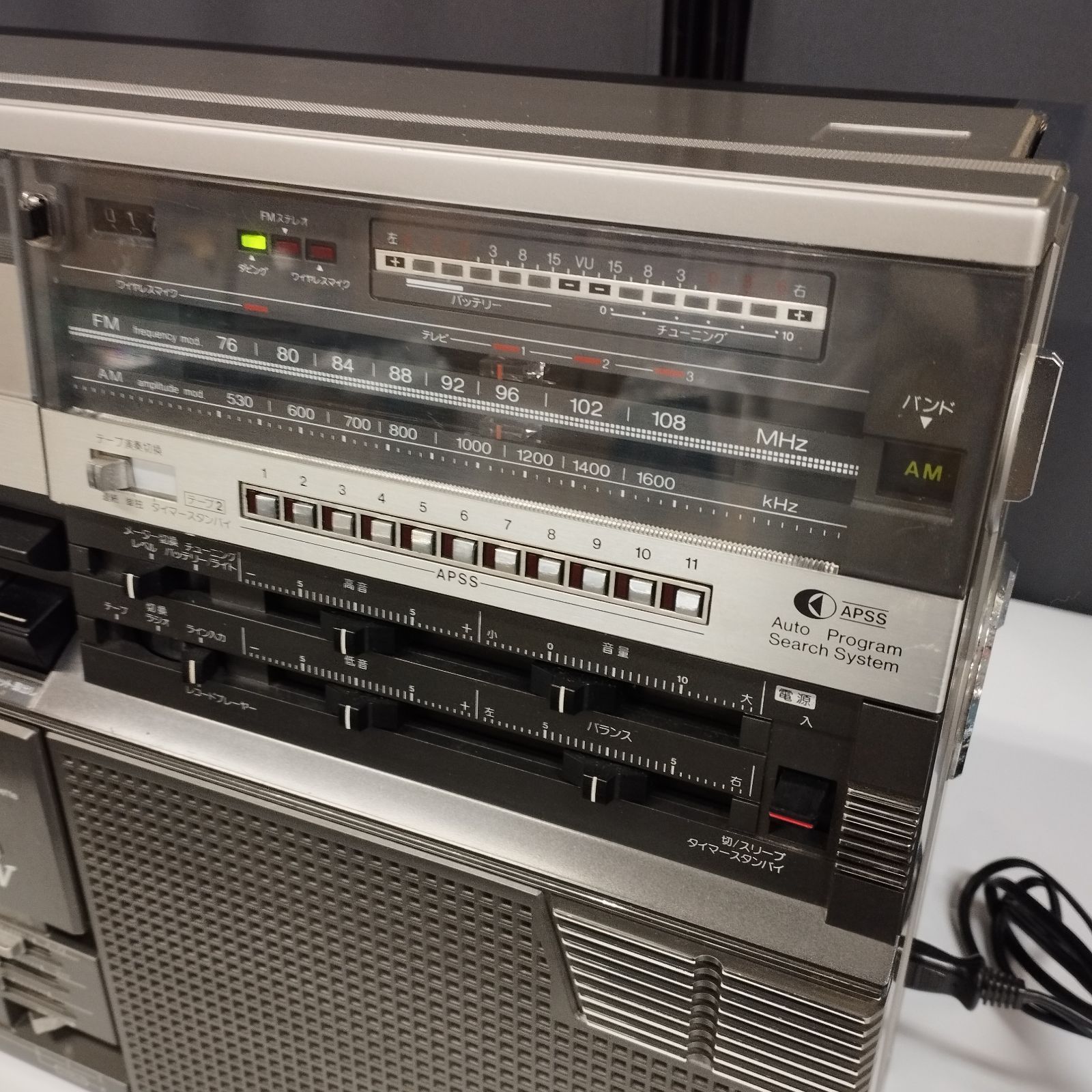 D32543】SHARPシャープ GF-828SB THE SEARCHER-W ラジカセ 昭和レトロ