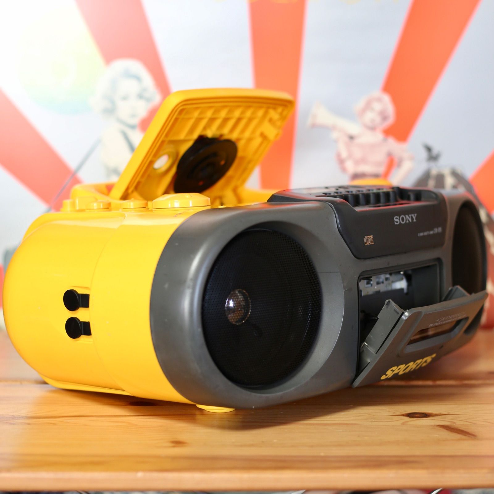 SONY SPORTS CFD-970 MEGABASS搭載 防滴仕様 CDラジカセ ソニー