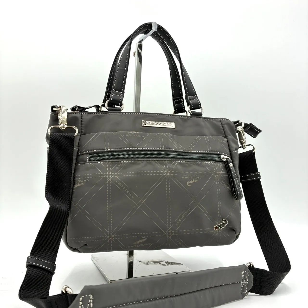 未使用に近い】クロコダイル 2way トートバッグ ショルダーバッグ