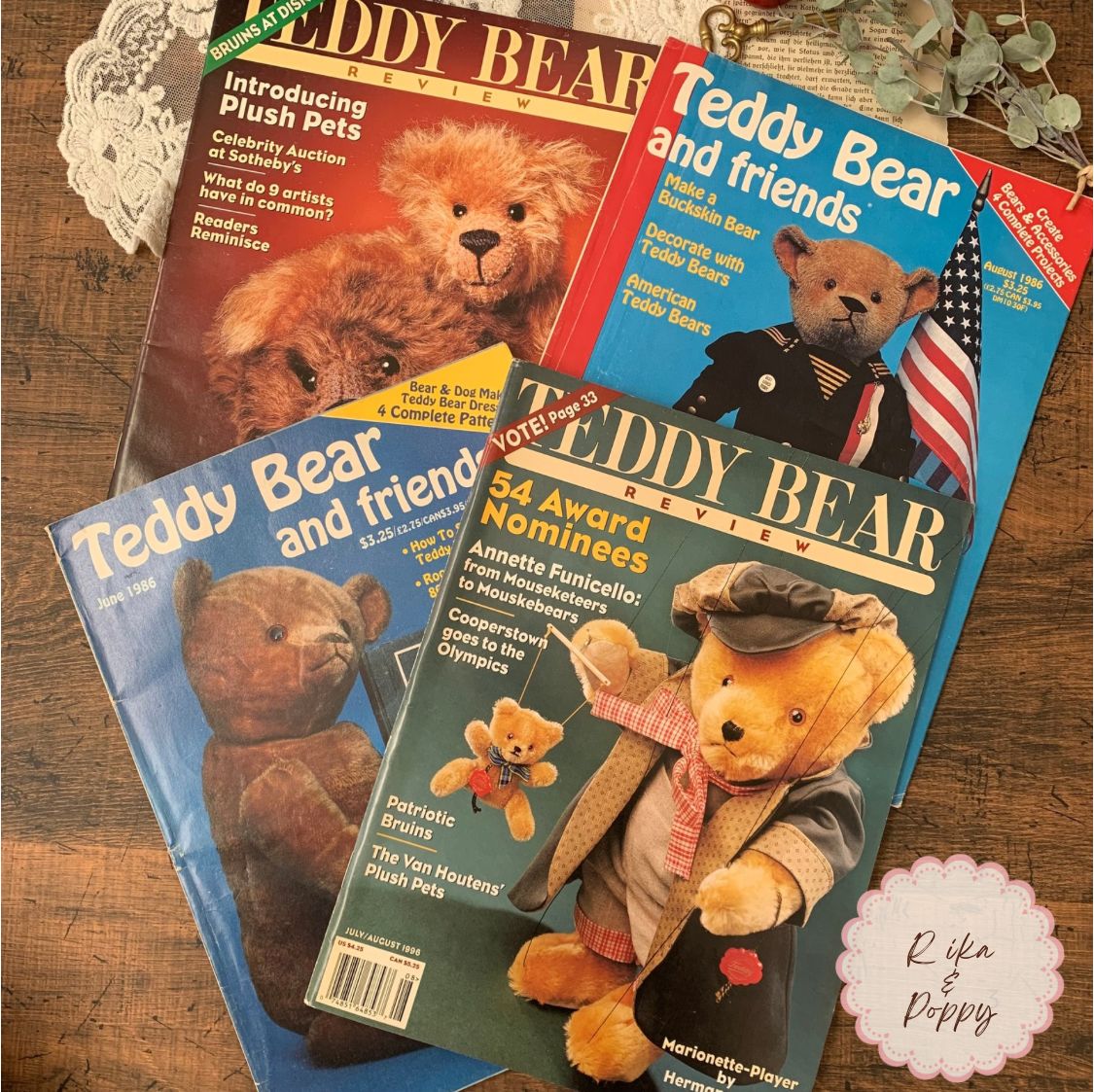 ヴィンテージ 洋書 テディベア 雑誌 4冊セット 広告 イラスト満載