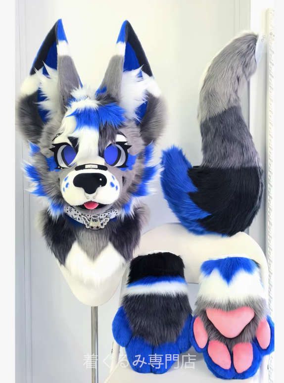 るるもか 在庫あり 犬 狼 ケモノ 着ぐるみ マスク コスプレ 犬 狼