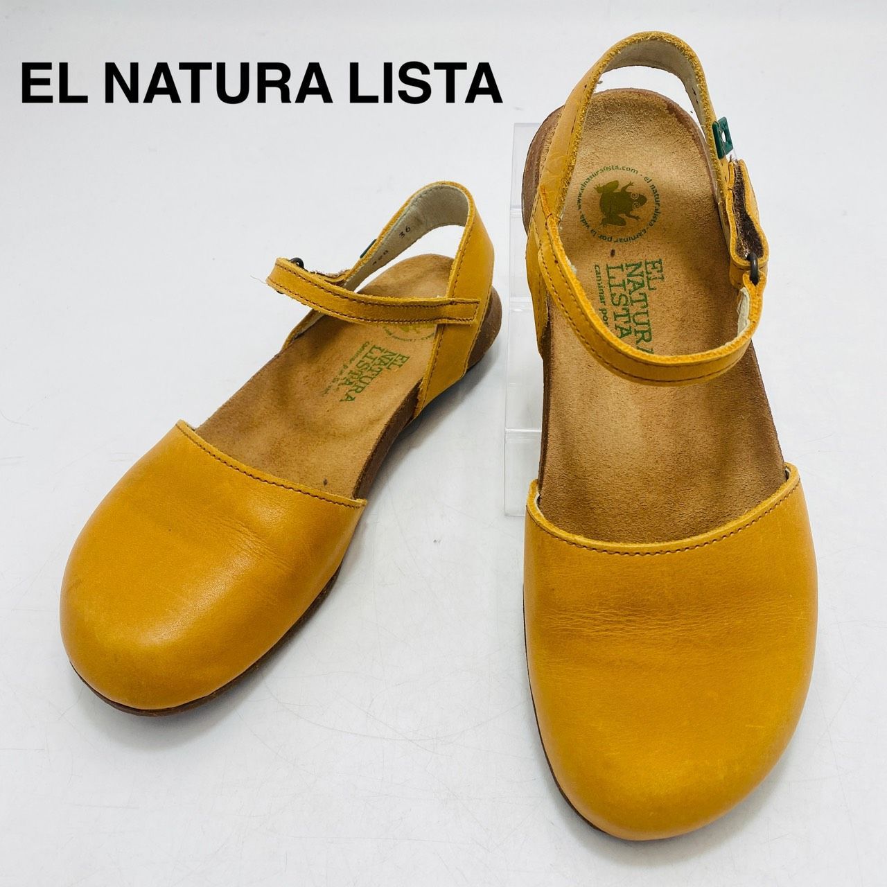 エルナチュラリスタ EL NATURALISTA サンダル 36 23cm 本革 リアル