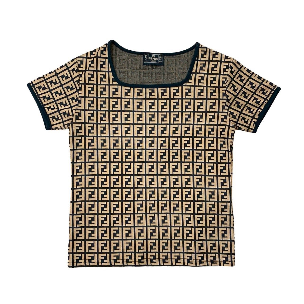 美品 FENDI FF ロゴ ベロア カットソー カットソー Vintage FENDI