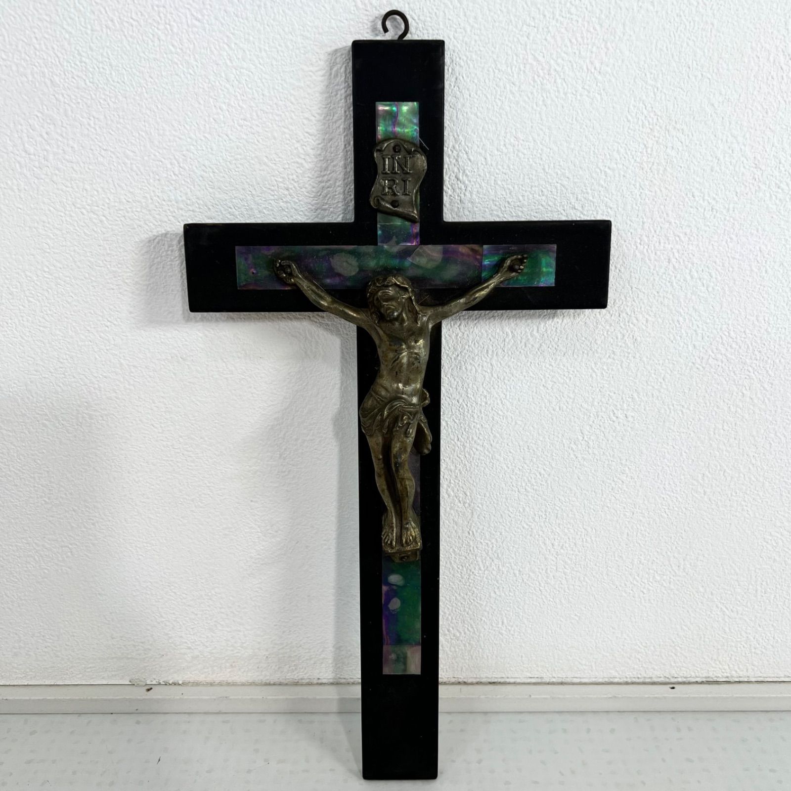 ヴィンテージ】木製 十字架 イエス像 INRI キリスト クロス - メルカリ