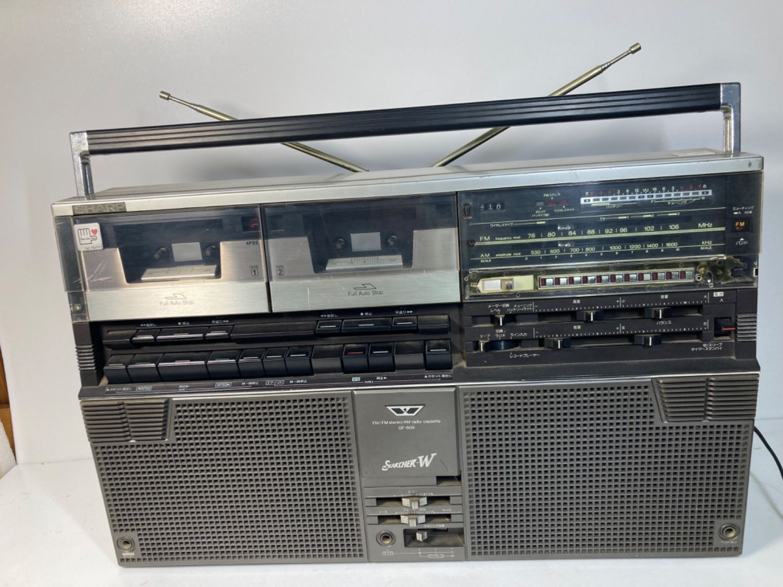 希少名機】ジャンク扱い SHARP GF-808 Searcher-W ラジカセ シャープ