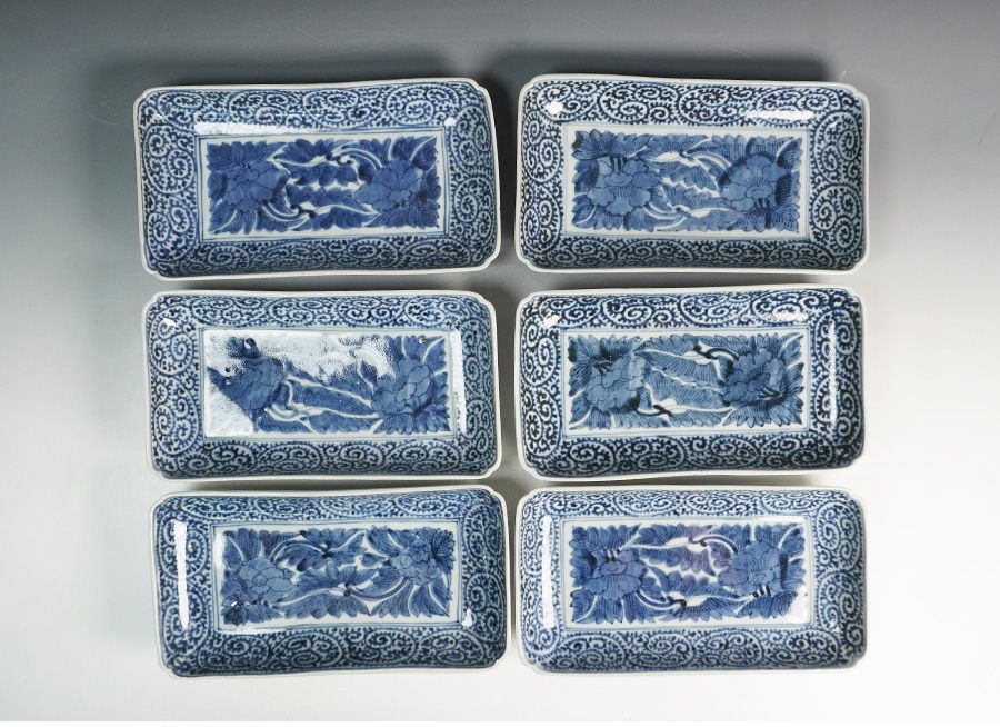 伊万里焼 富貴長春 蛸唐草 四方皿 長皿 6客 懐石道具 - メルカリ
