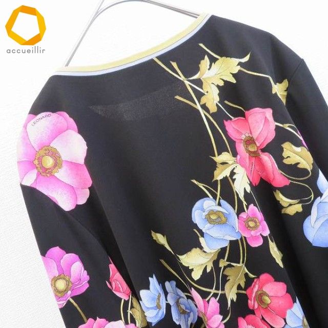 レオナール LEONARD カーディガン トップス 大きいサイズ 花柄 総柄