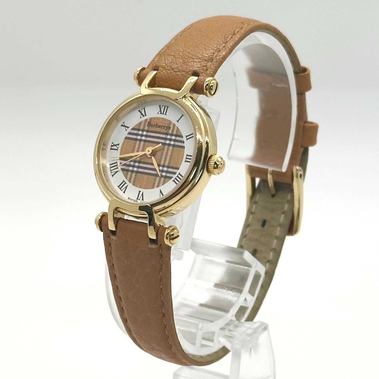 極美品 稼働 Burberry バーバリー 時計 11200L ラウンド ノバチェック