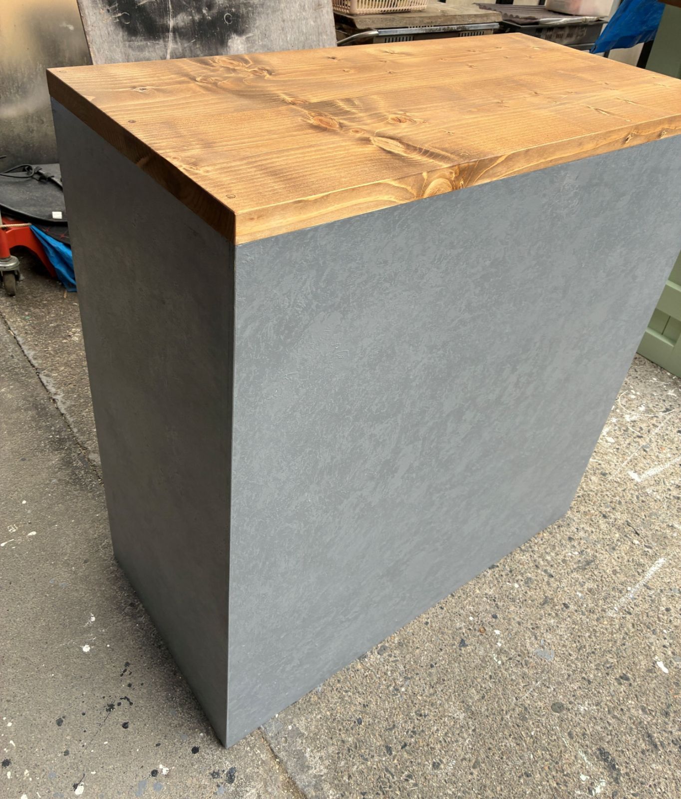 受注製作】箱型；天板ミディアム☆グレーストーン柄☆モルタル調