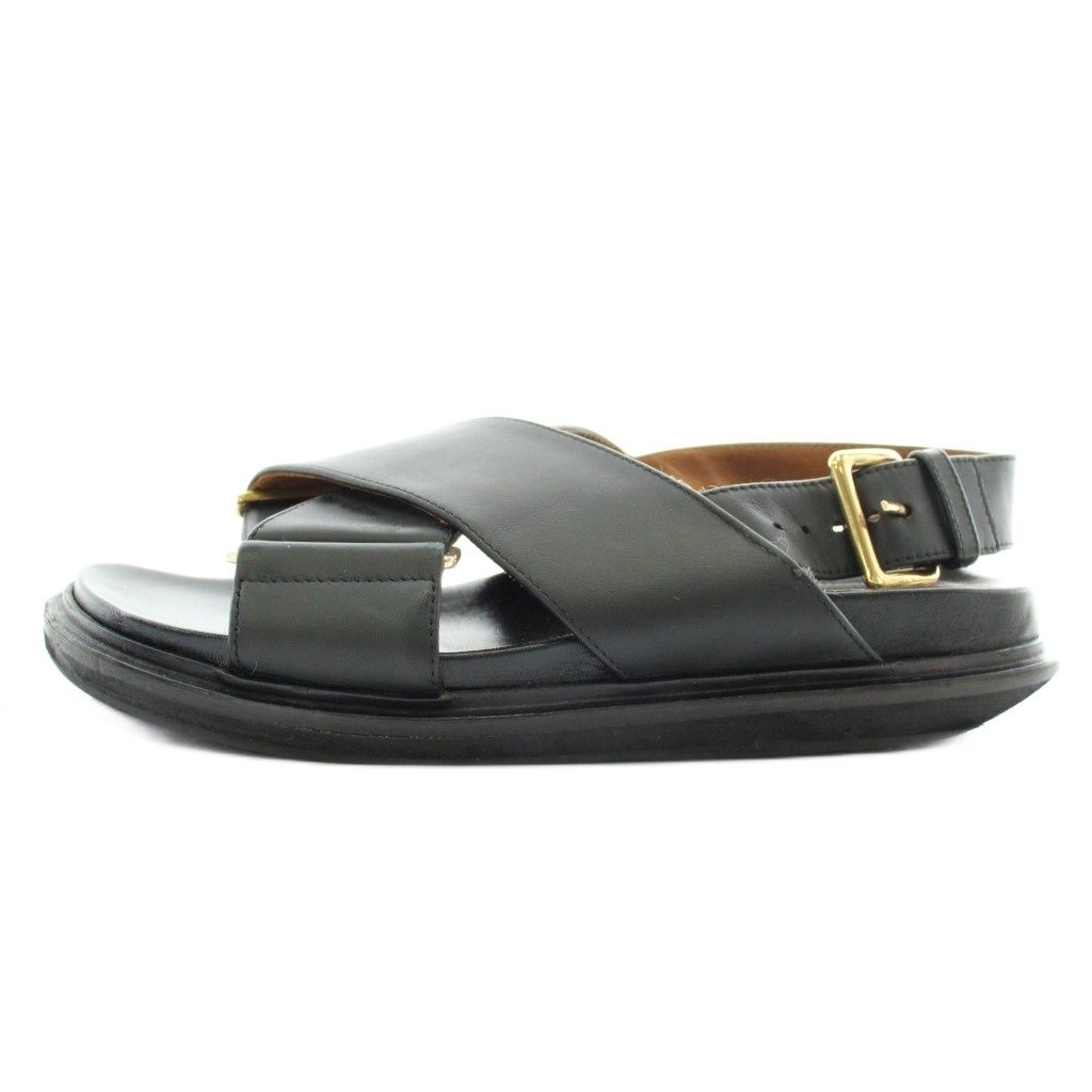 マルニ MARNI フスベット Fussbett クリスクロスサンダル レザー