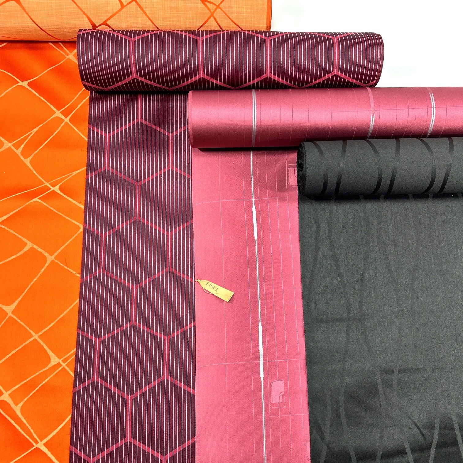 雨コート 反物 4本 正絹 ポリエステル 反物まとめ売り 同梱購入歓迎