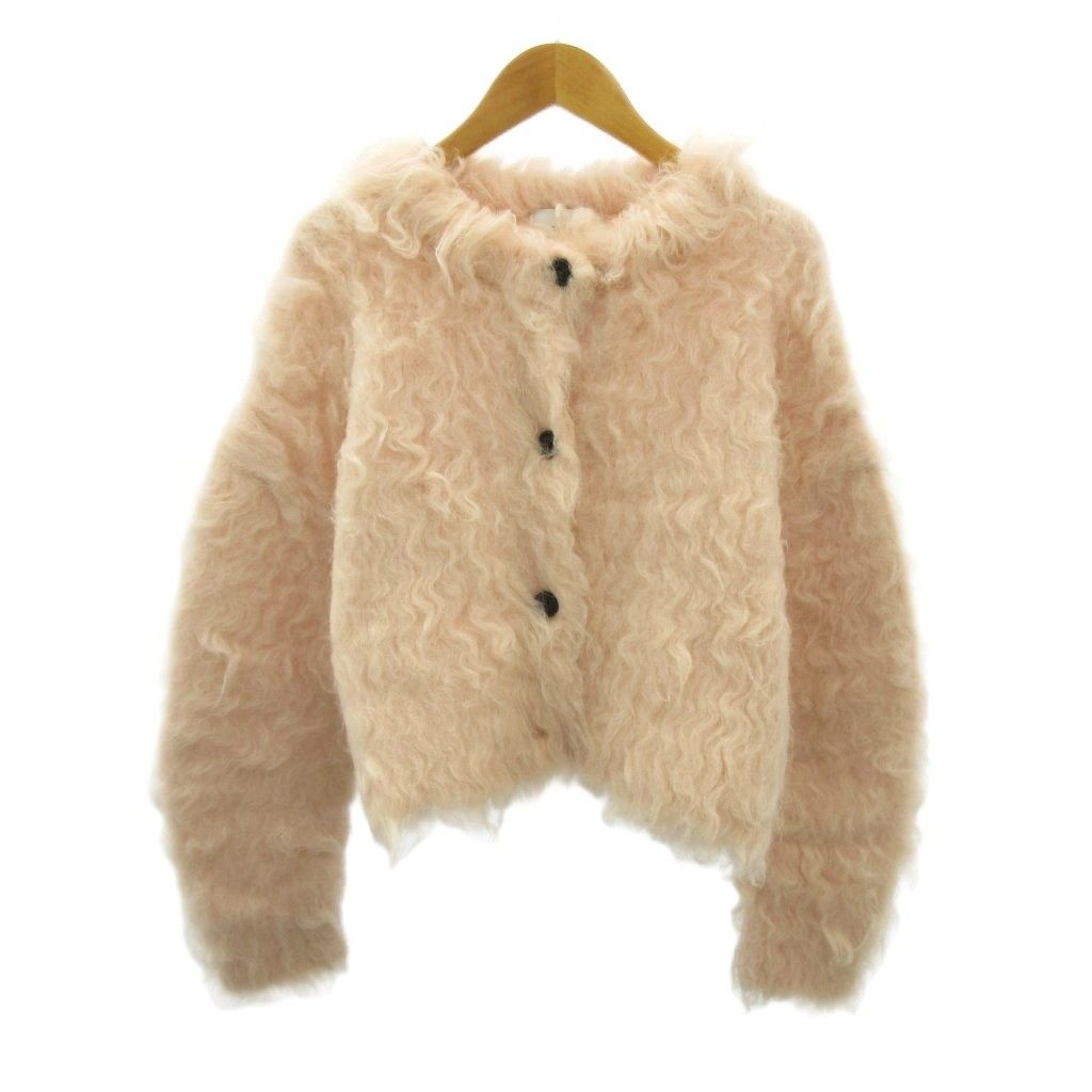 クラネ CLANE 美品 SHAGGY SHORT KNIT CARDIGAN シャギーニット