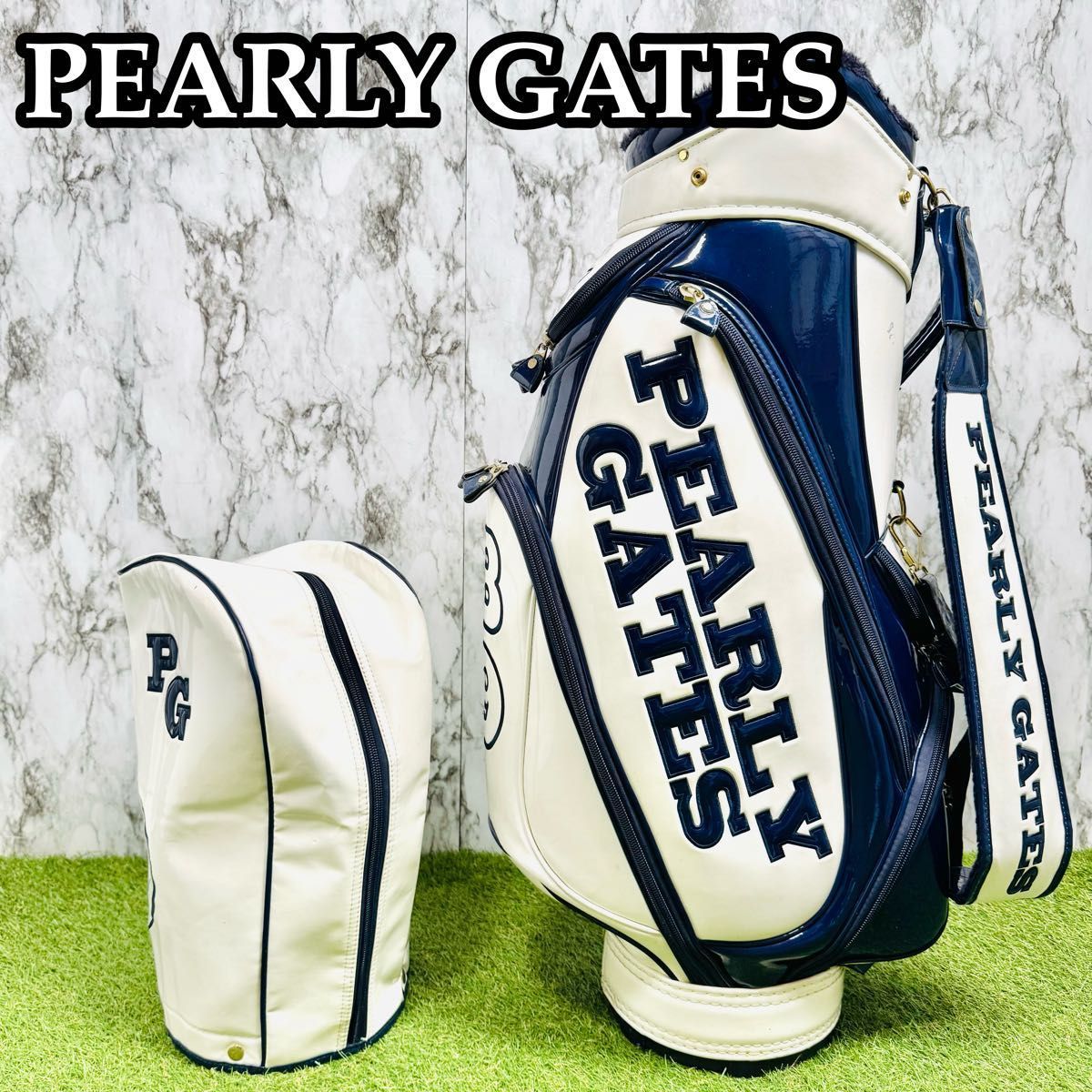 良品】大人気モデル パーリーゲイツ カート式 キャディバッグ エナメル