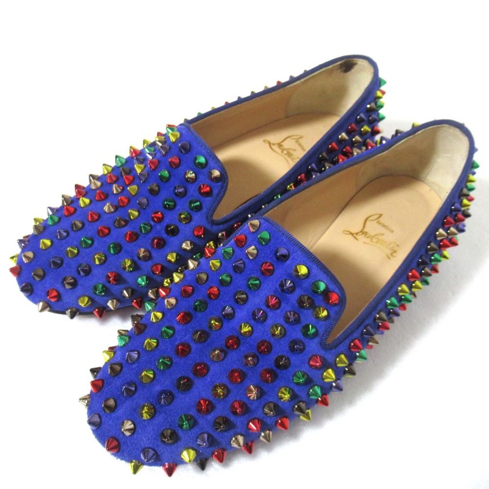 美品 Christian Louboutin クリスチャンルブタン ROLLING SPIKES FLAT