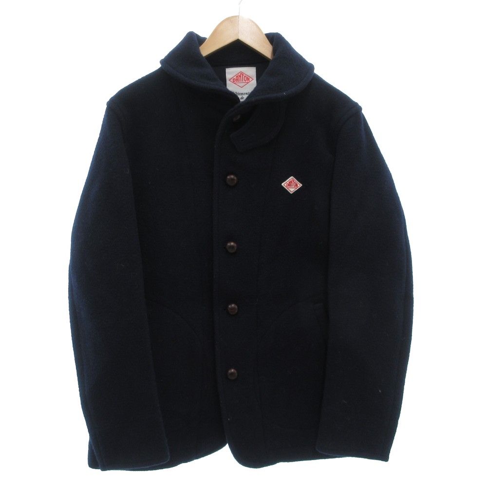 ダントン DANTON ウールモッサ丸襟ジャケット くるみボタン ショール