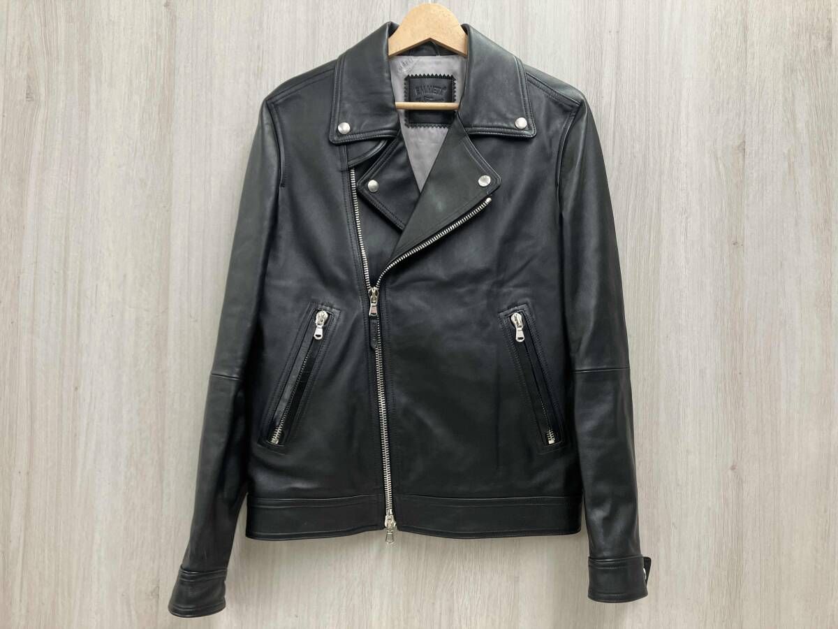 エンメティ EMMETI ダブルライダースジャケット サイズ48 ブラック