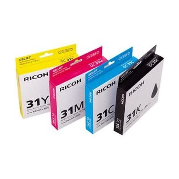 まとめ）リコー GXカートリッジ GC31K ブラック Mサイズ 515743 1個