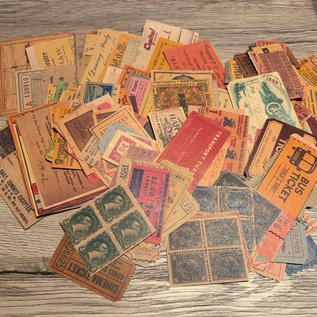 お得パック⑧☆コラージュ素材 ジャンクジャーナル チケット