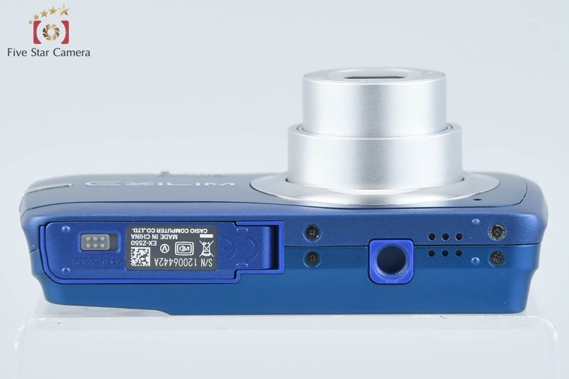 中古】Casio カシオ EXILIM EX-Z550 ブルー コンパクトデジタルカメラ