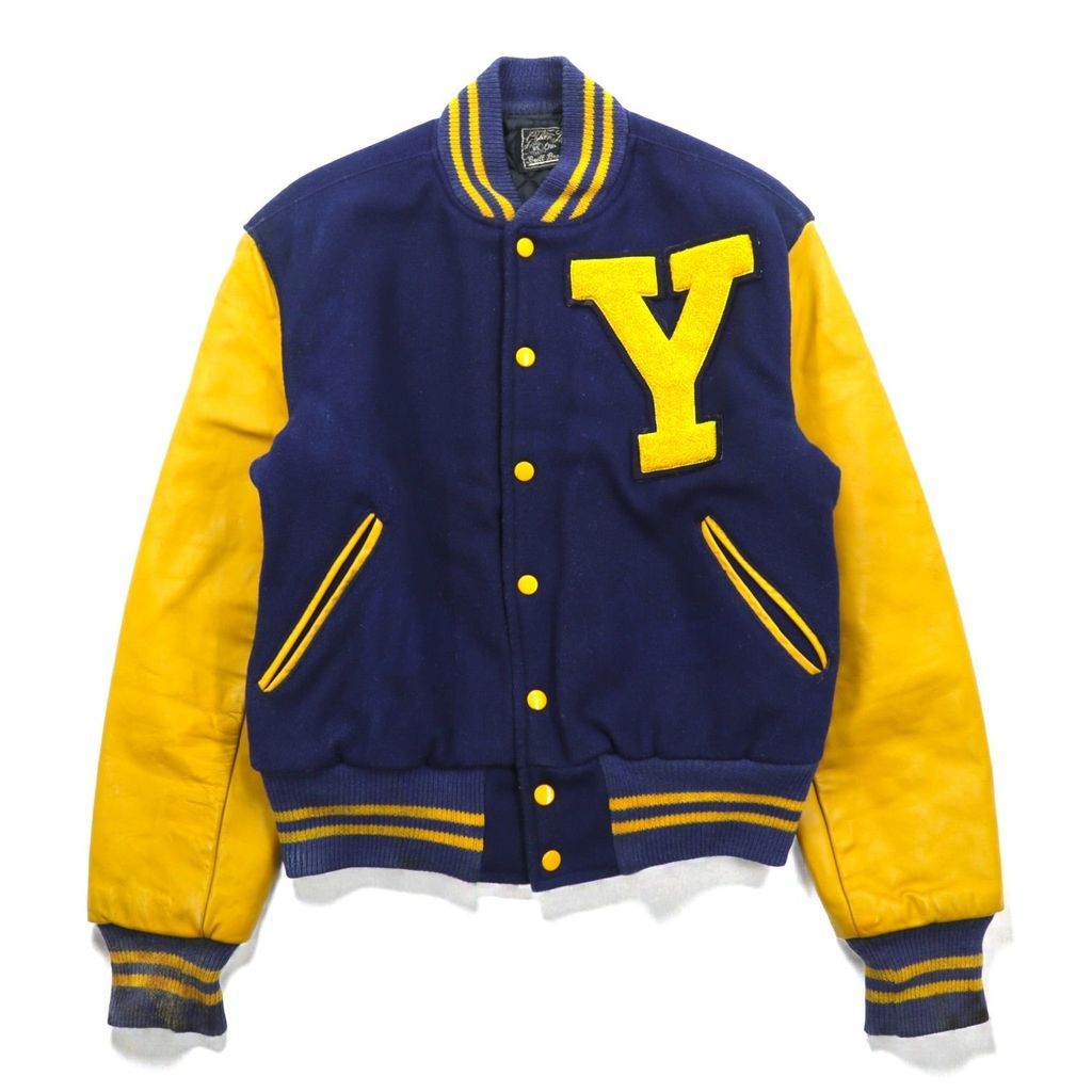 Brill Bros 80年代 USA製 ヴィンテージ スタジャン M ウール 袖レザー