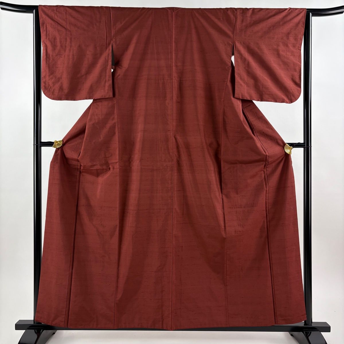 大島紬 身丈159cm 裄丈64.5cm M 袷 都喜ヱ門 証紙 茶色 正絹 名品