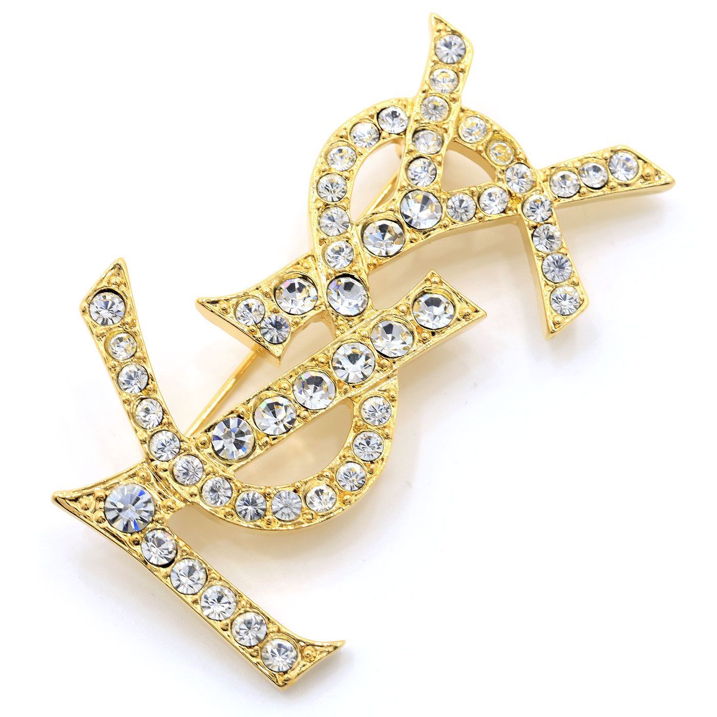 美品 】Yves Saint Laurent イヴ・サンローラン ブローチ YSL