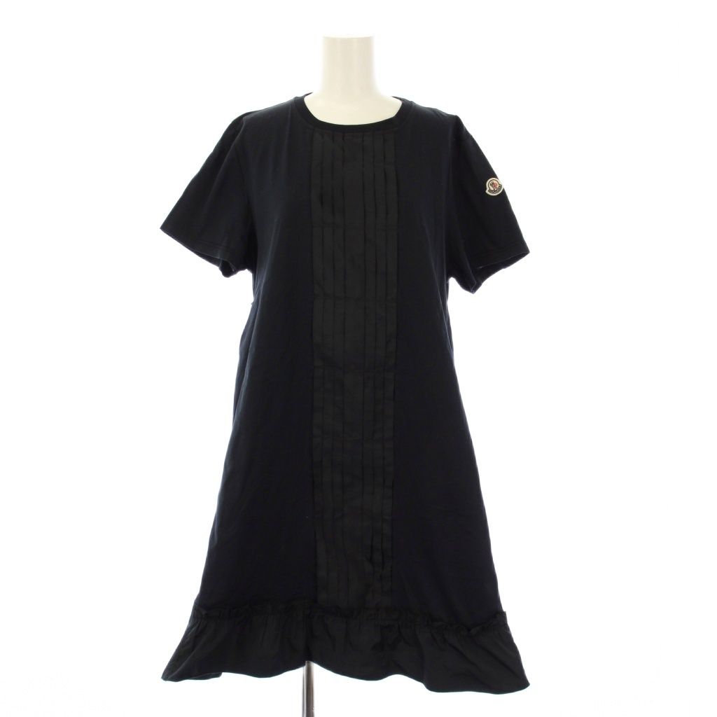 モンクレール MONCLER ABITO カットソーワンピース 半袖 ひざ丈 S 黒