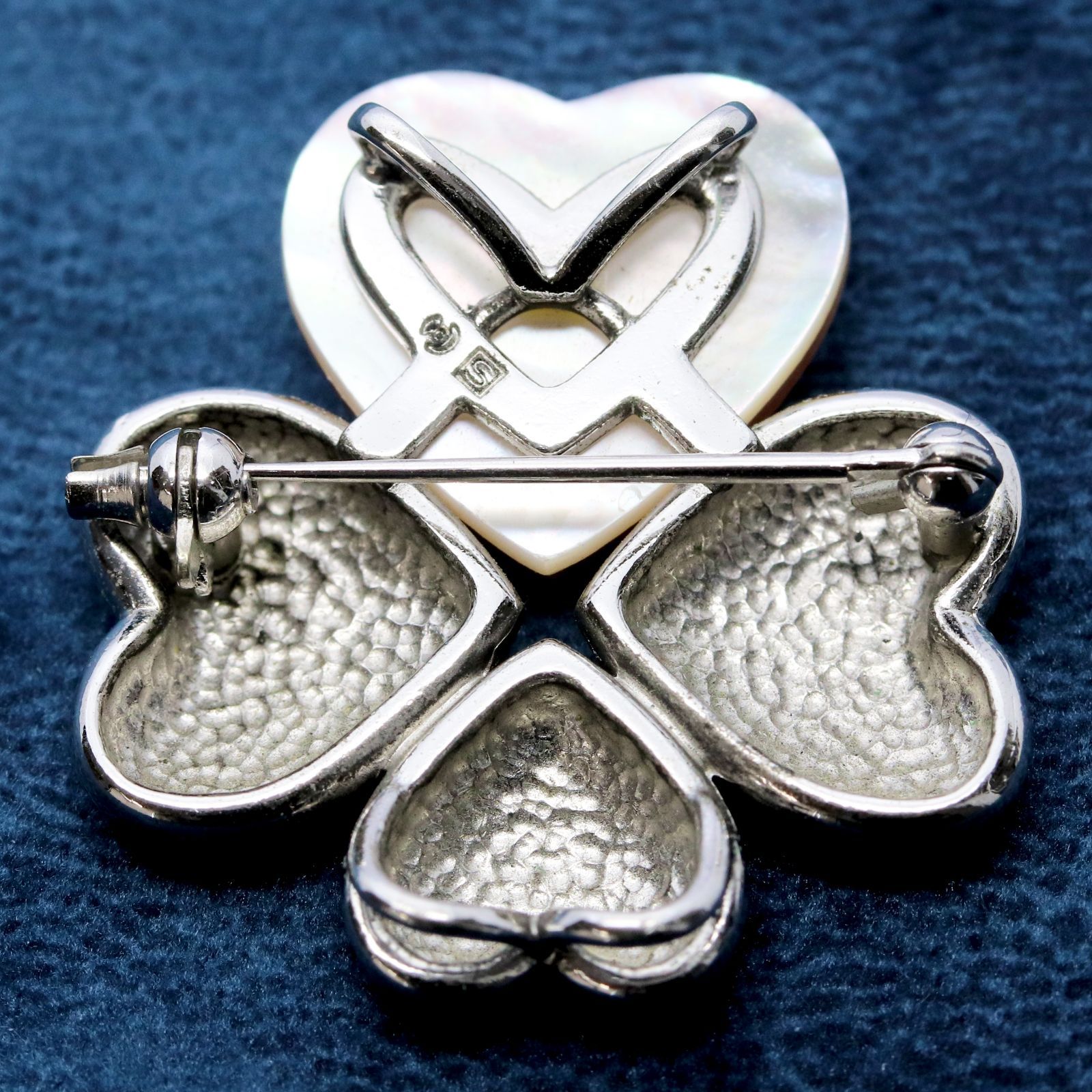 田崎真珠 マベパール ブローチ ネックレストップ シルバー ハート