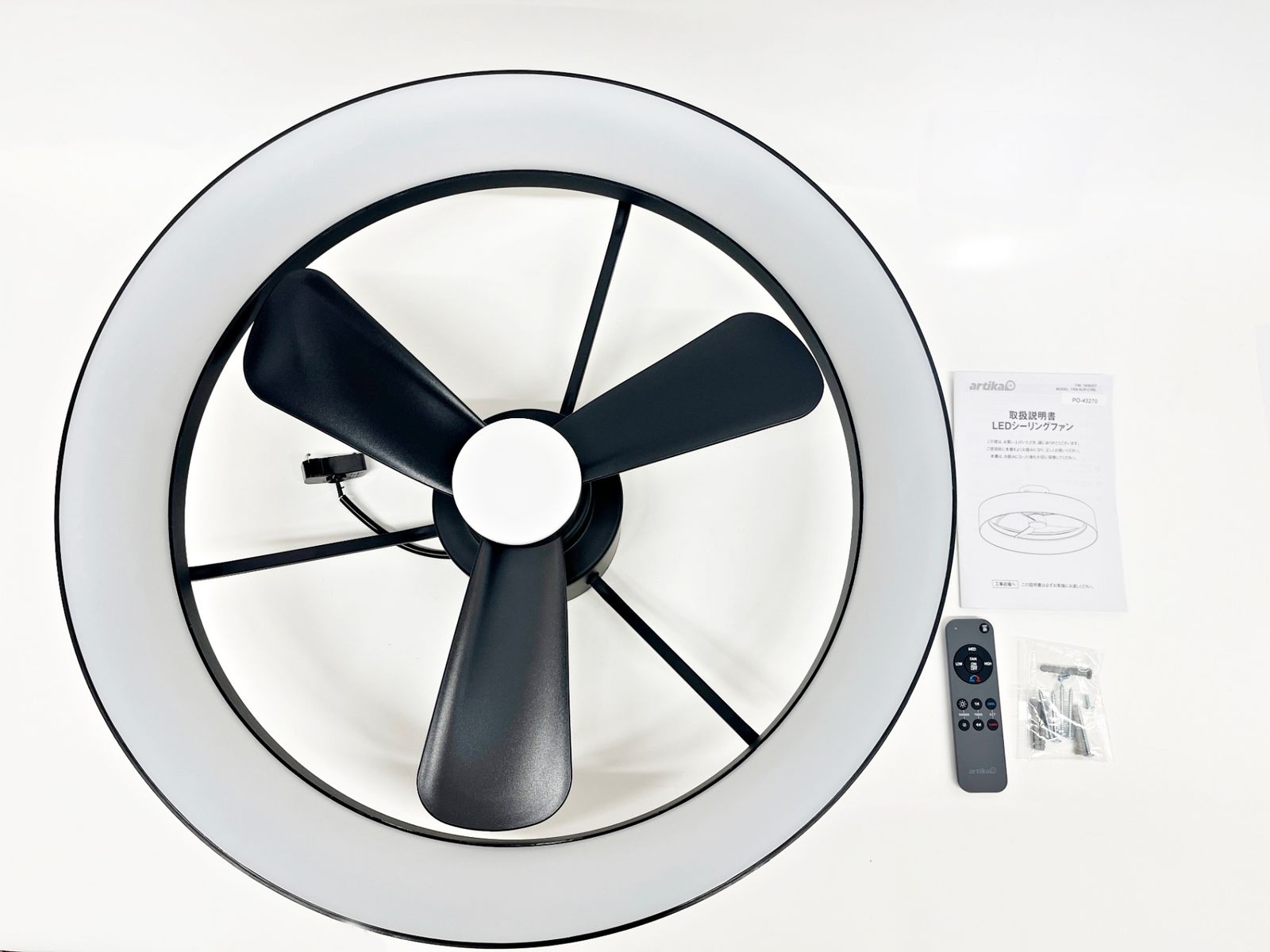 artika Austin LED シーリングファン FAN-AUR-C4BL 2025年製