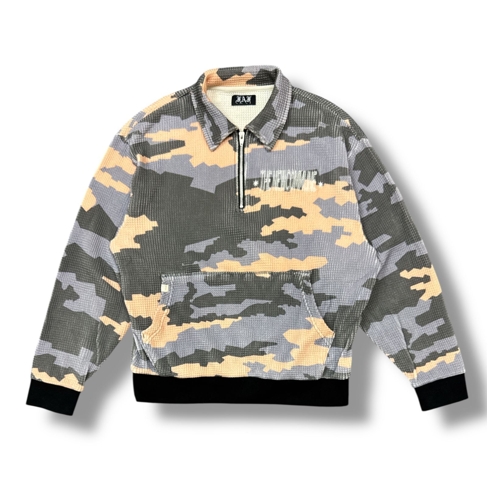 参考上代29700円 FAF(Fake As Flowers) PALETTE別注 HALF ZIP SWEAT