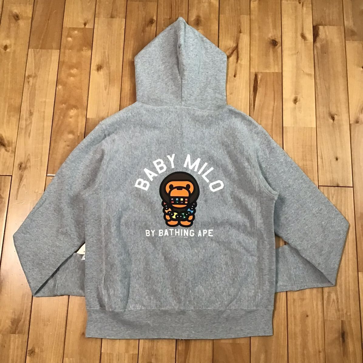 マイロ フルジップ パーカー Sサイズ グレー a bathing ape BAPE BABY